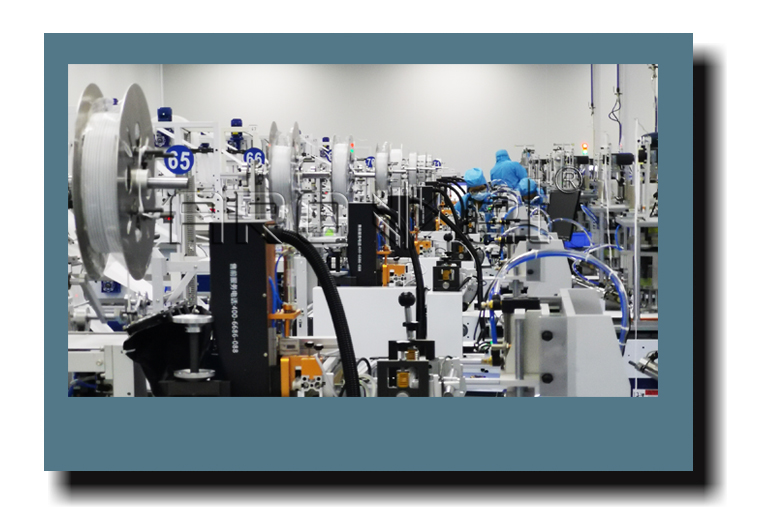 pp电子游戏UV喷码机与一次性口罩机组合生产线